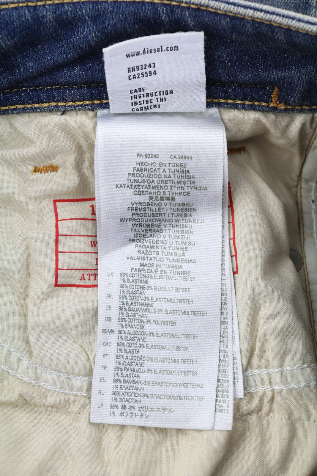 DIESEL 1979 Sleenker 09H69 Men Jeans W34/L32 Skinny Low Waist Blue Denim RRP225