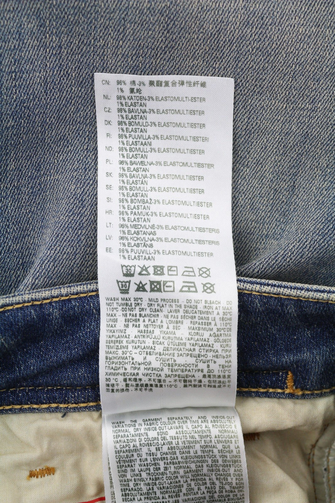 DIESEL 1979 Sleenker 09H69 Men Jeans W34/L32 Skinny Low Waist Blue Denim RRP225