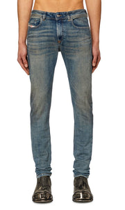 DIESEL 1979 Sleenker 09H69 Men Jeans W32/L32 Skinny Blue Low Waist Denim RRP225
