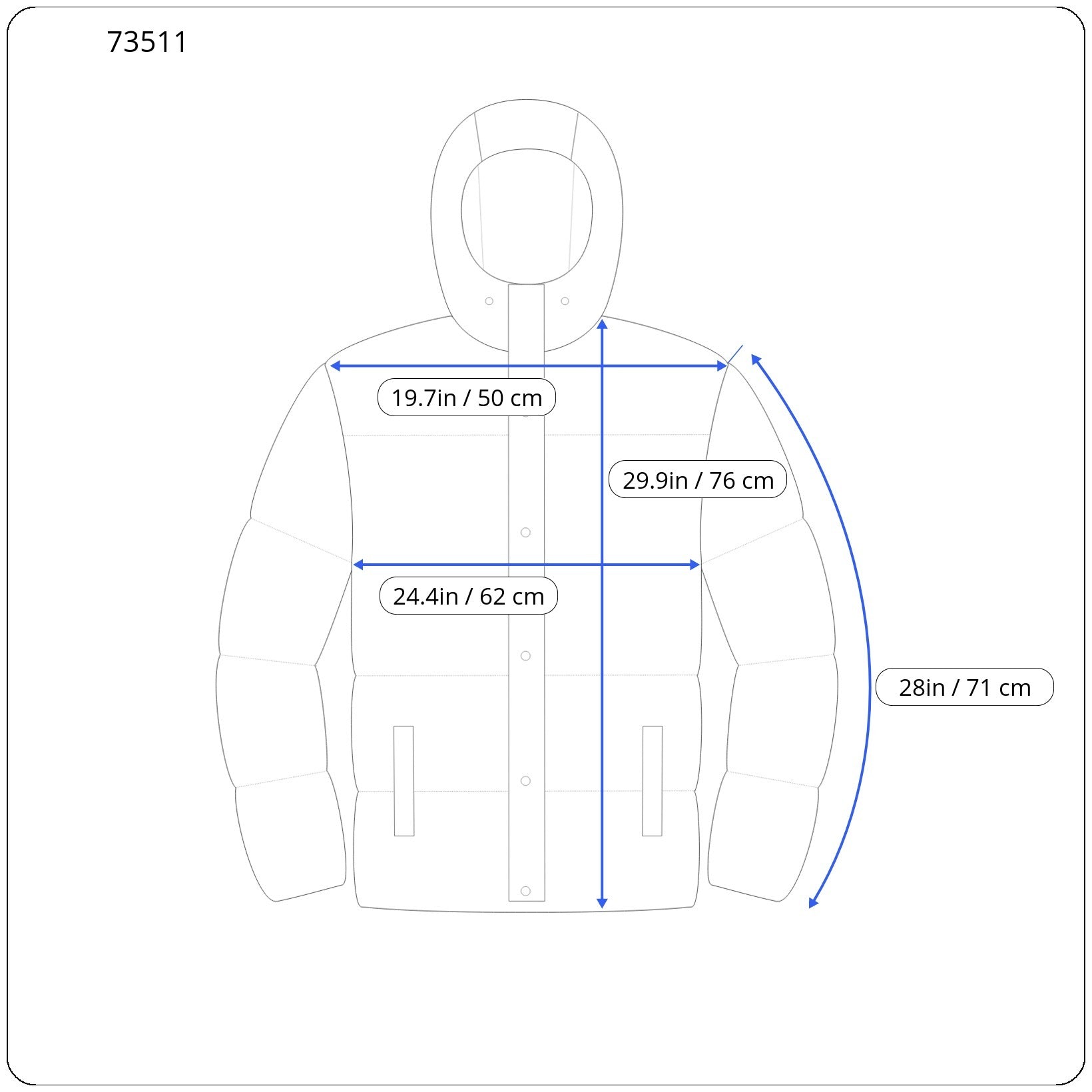 SCOTCH & SODA Men's XL Dark Grey Hooded Wool Blend Quilted Zip-Up Jacket