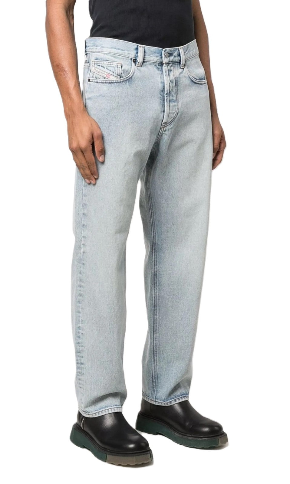 DIESEL 2010 09C14 Men's Jeans W34/L30 Loose Straight Washed Blue Denim RRP250