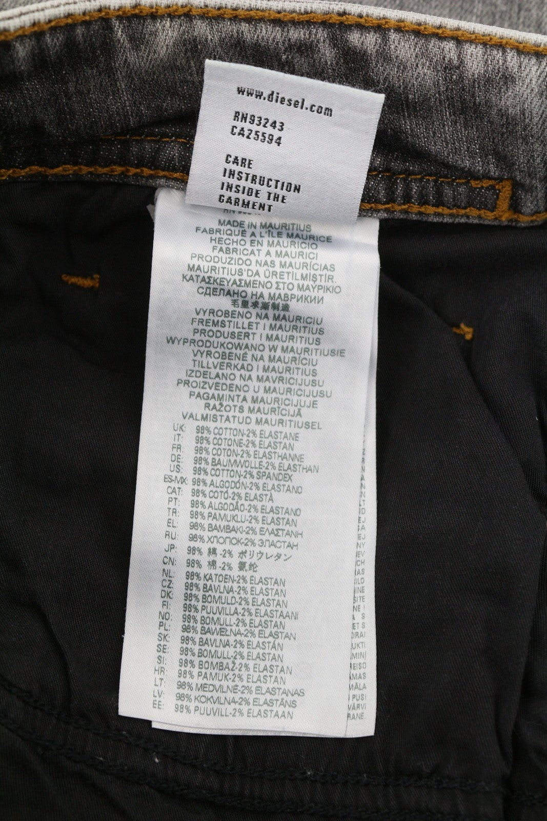 DIESEL 1979 Sleenker R86AT Men Jeans W33/L32 Skinny Grey Distressed Low RRP225