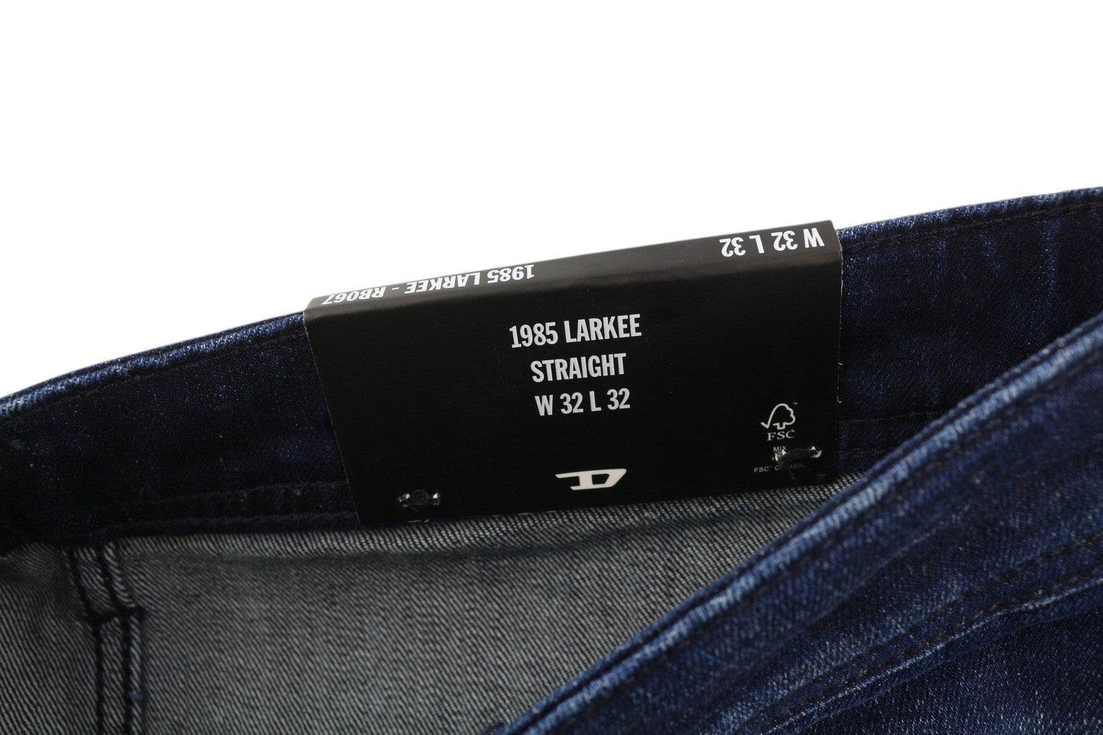 DIESEL 1985 Larkee RB067 Men's W32/L32 Straight Washed Blue Button Jeans