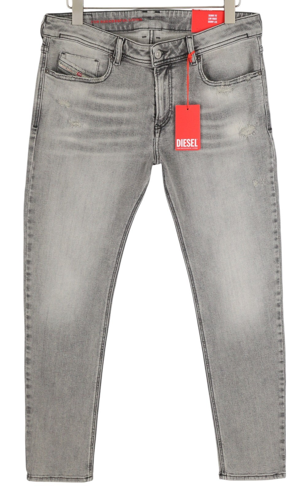 DIESEL 1979 Sleenker E9B97 Men's W34/L32 Skinny Grey Denim Low Waist RRP250