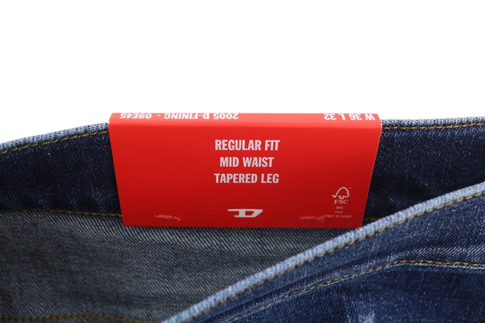 DIESEL 2005 D-Fining 09E45 Men's W36/L32 Blue Washed Regular Distressed RRP175