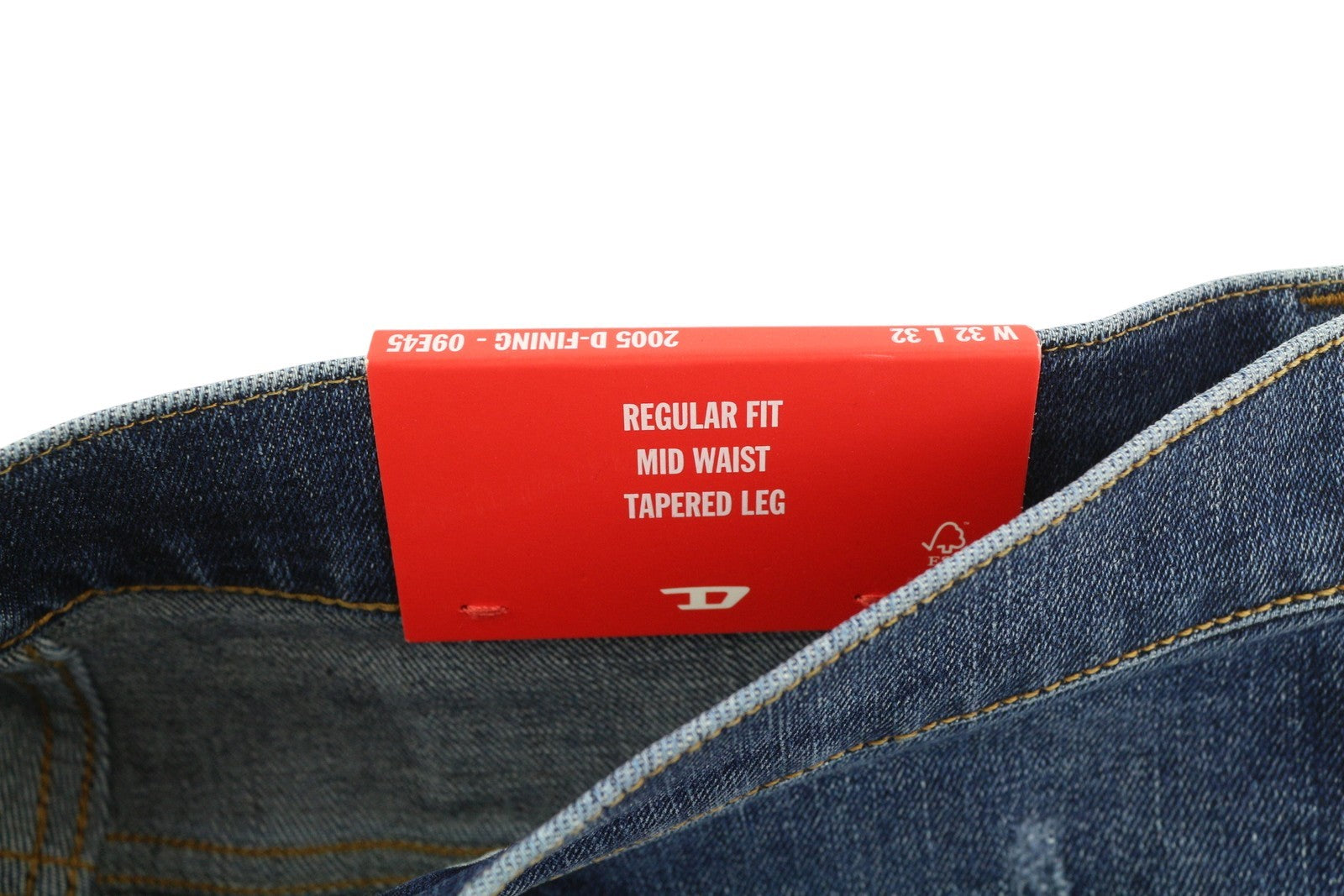 DIESEL 2005 D-Fining 09E45 Men's W32/L32 Washed Blue Regular Distressed RRP175