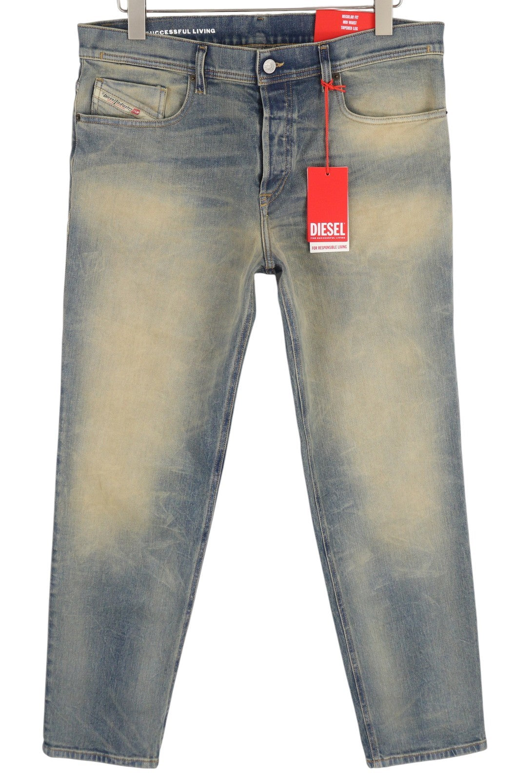 DIESEL 2023 D-Finitive 09H78 Men's W34/L30 Blue Tapered Regular Denim RRP295