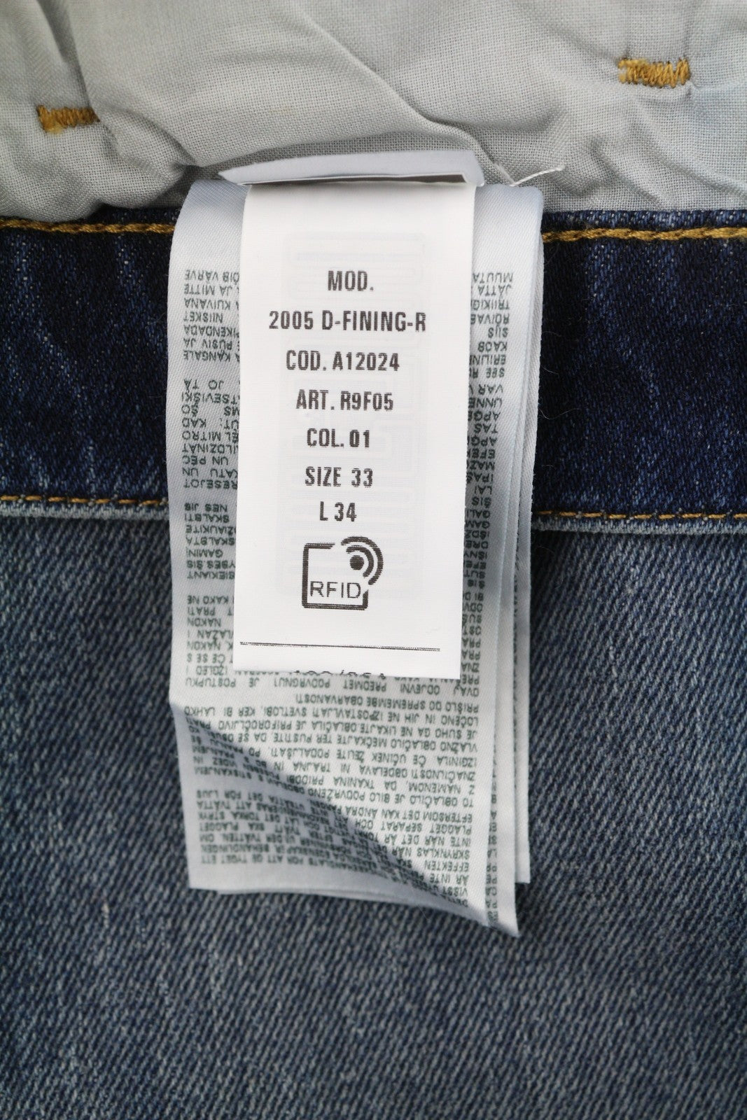 DIESEL 2005 D-Fining R9F05 Men W33/L34 Tapered Denim Distressed Regular RRP225