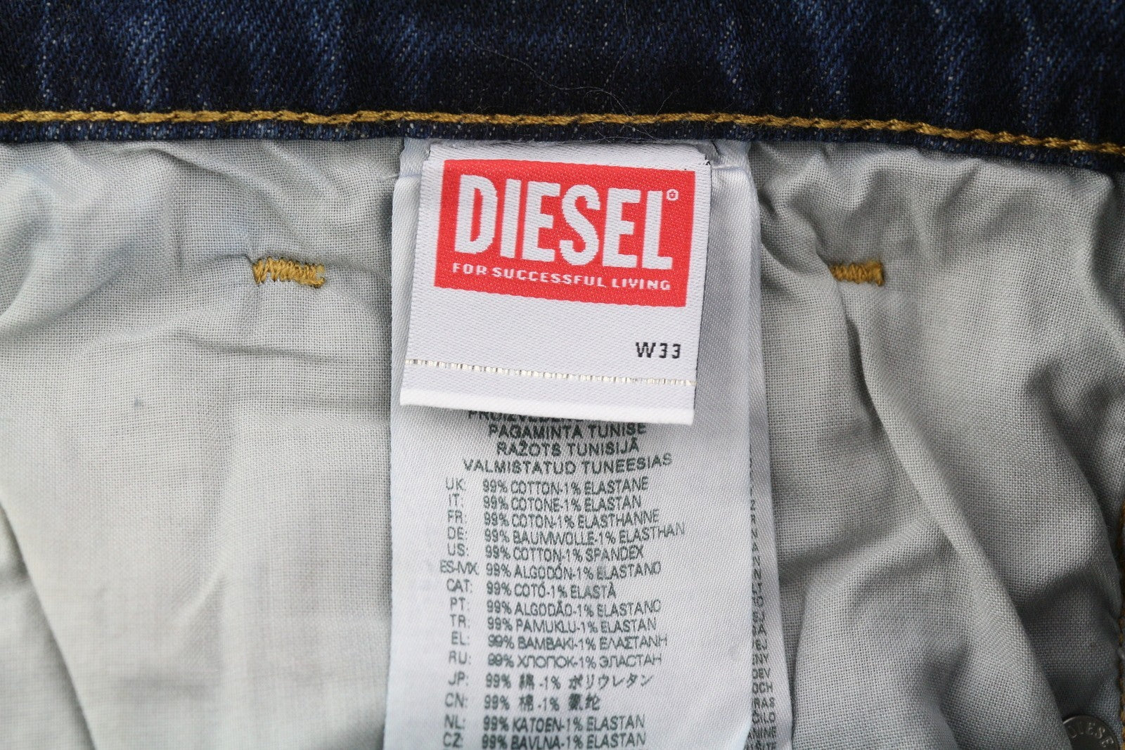 DIESEL 2005 D-Fining R9F05 Men W33/L34 Tapered Denim Distressed Regular RRP225