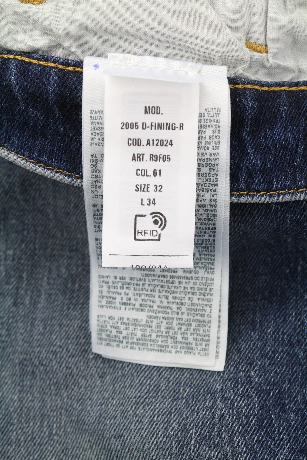 DIESEL 2005 D-Fining R9F05 Men W32/L34 Distressed Tapered Regular Denim RRP225