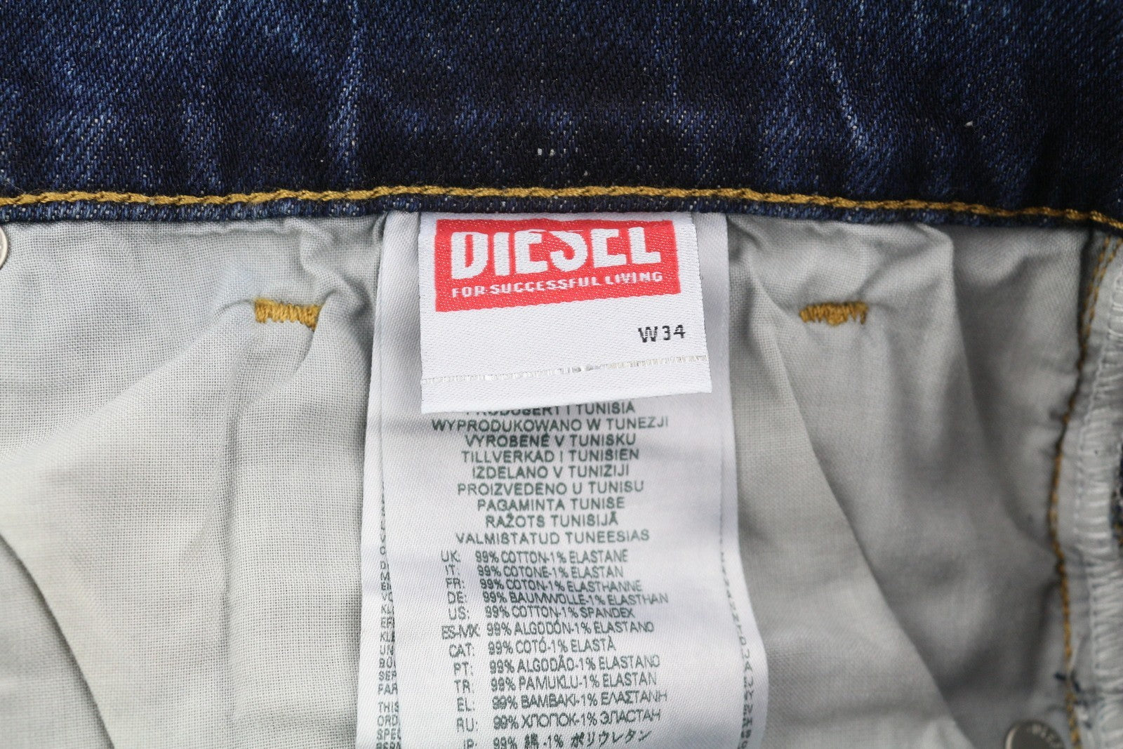 DIESEL 2005 D-Fining R9F05 Men W34/L34 Regular Tapered Washed Distressed RRP225
