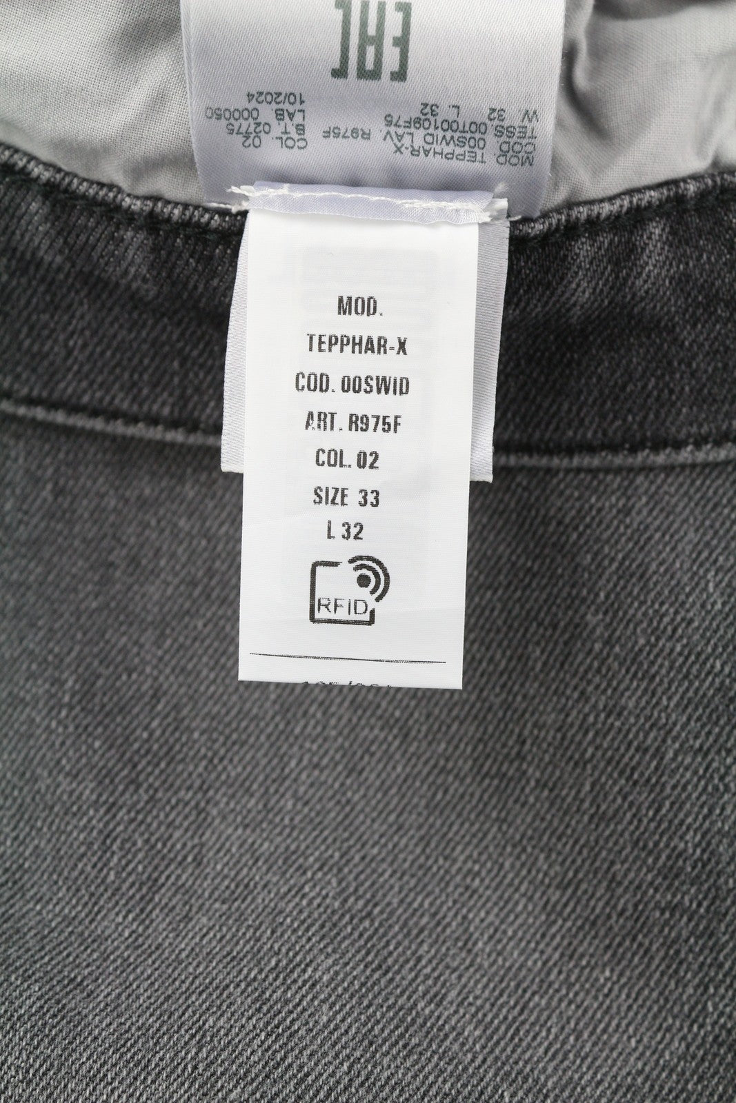 DIESEL Tepphar-X R975F Men's W33/L32 Skinny Grey Washed Button Fly Denim RRP175