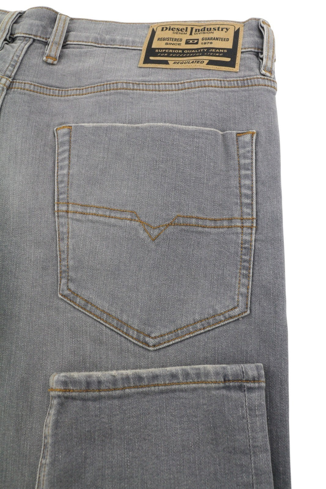 DIESEL Tepphar RB061 Men's W36/L32 Slim Grey Washed Button Fly Denim RRP175