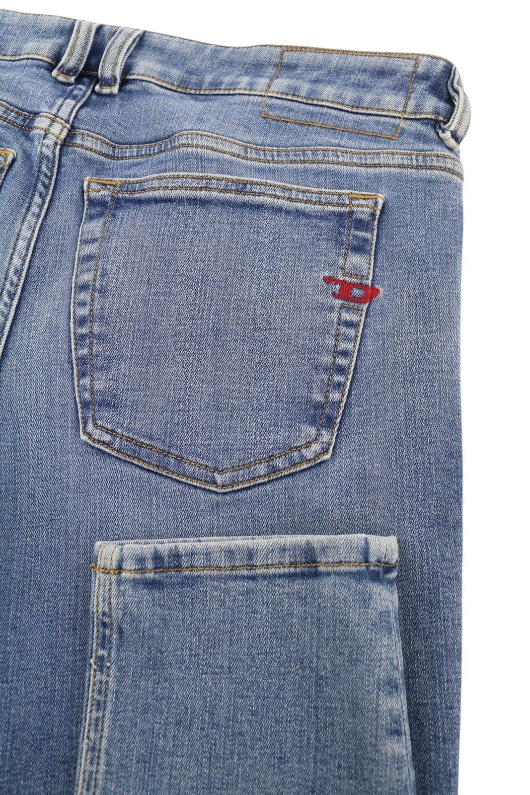 DIESEL Sleenker-Z 09C01 Men's W32/L32 Skinny Washed Blue Zip Fly Denim RRP195