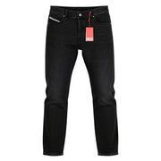 DIESEL 1995 D-Sark 09B88 Men's W34/L32 Slim Straight Black Denim Jeans RRP185