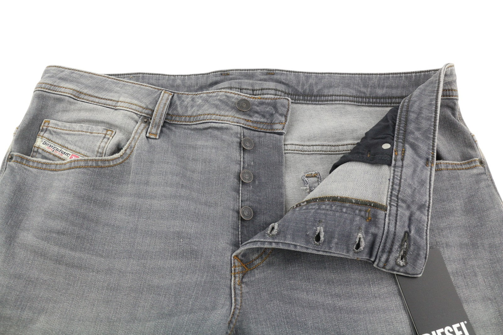 DIESEL Safado-X RB061 Men's W36/L32 Straight Grey Washed Denim Button RRP175