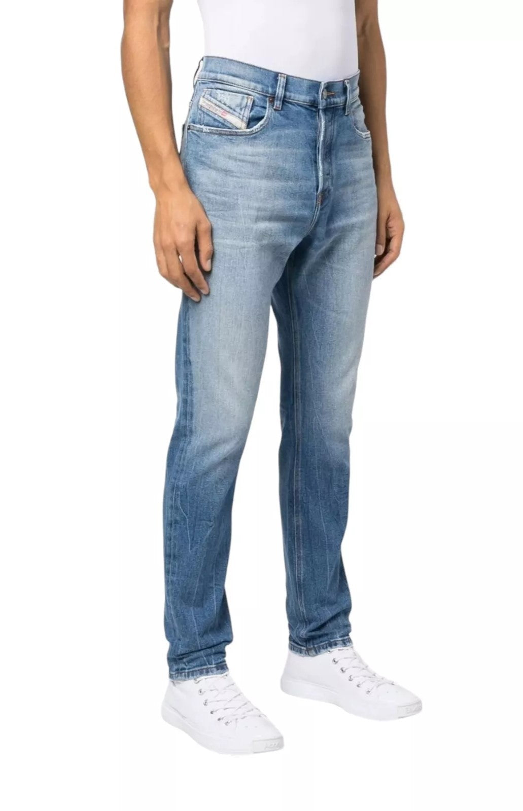 DIESEL 2005 D-Fining 09E85 Men's W34/L30 Blue Washed Tapered Regular RRP295