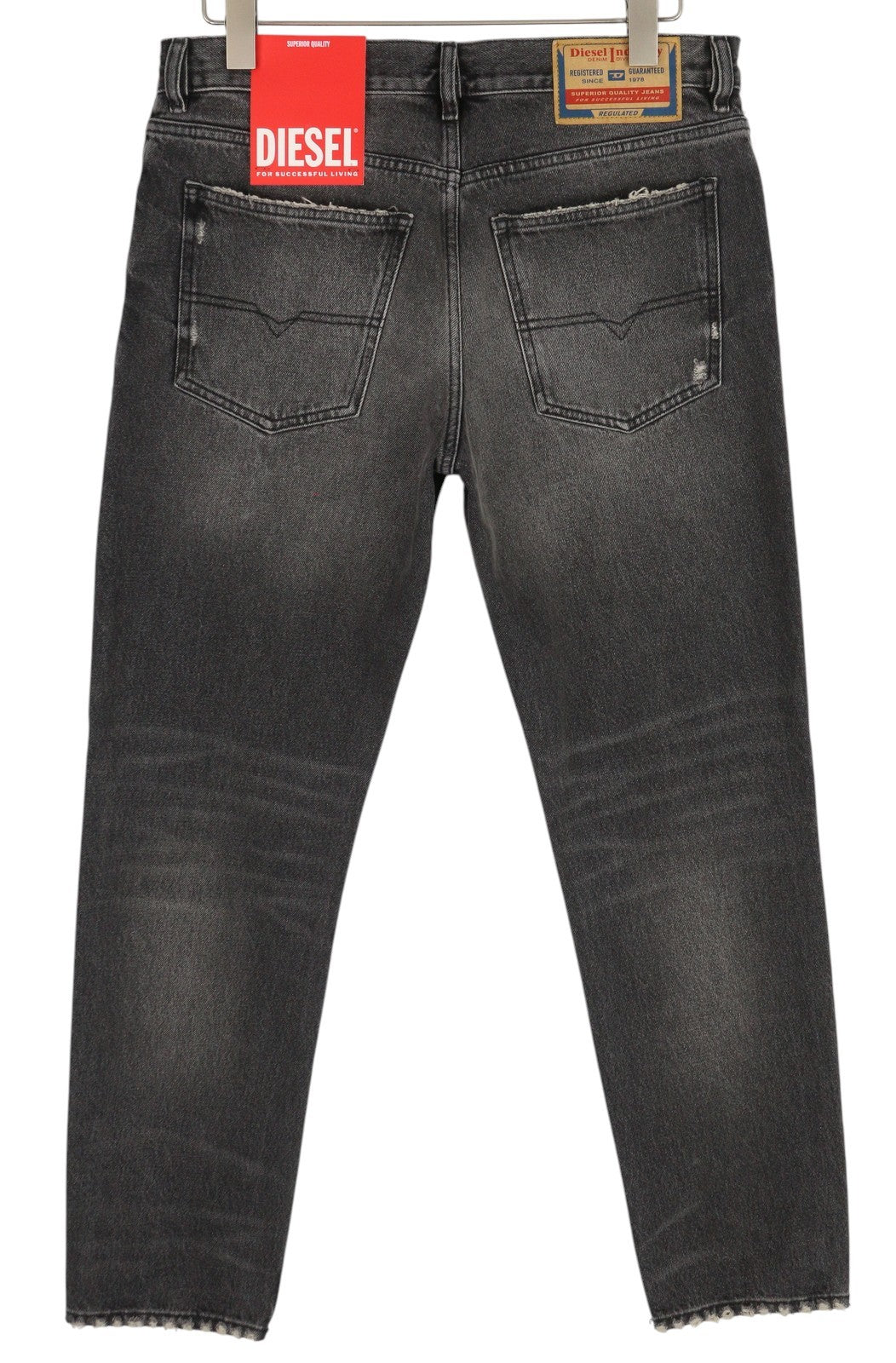 DIESEL 1995 007K8 Men's W33/L32 Slim Straight Grey Distressed Denim RRP195