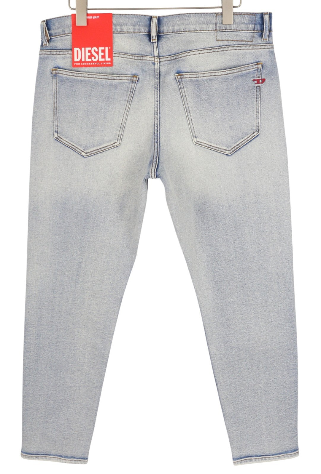 DIESEL 2019 D-Strukt 9C08L Men's W36/L30 Slim Zip Fly Denim Washed Blue RRP250