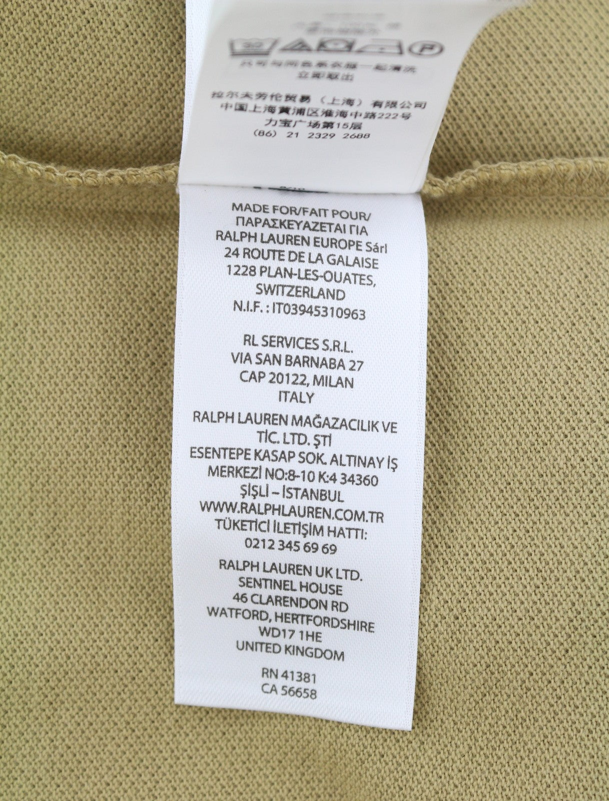 RALPH LAUREN Custom Slim Fit Men Polos L Beige Embroidered Logo Short Sleeve