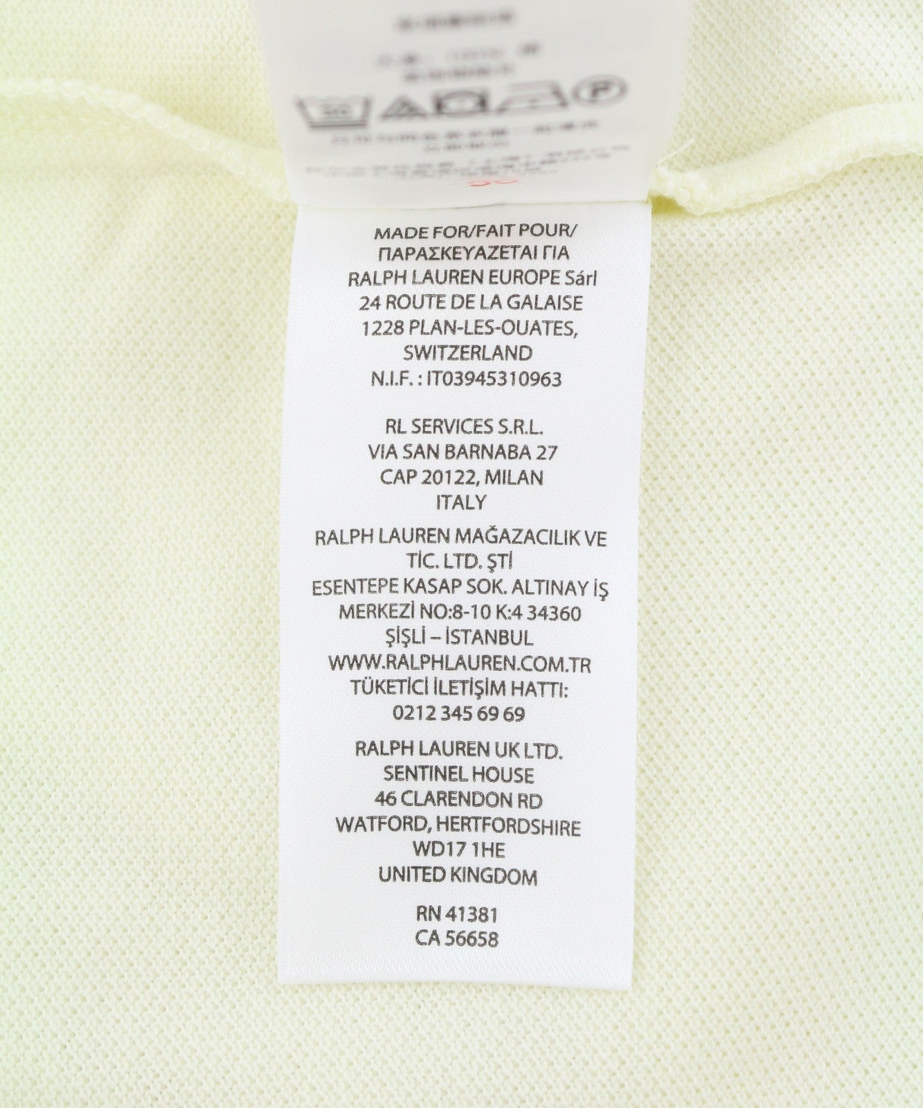 RALPH LAUREN Custom Slim Fit Men Polos 2XL Cream Embroidered Logo Short Sleeve