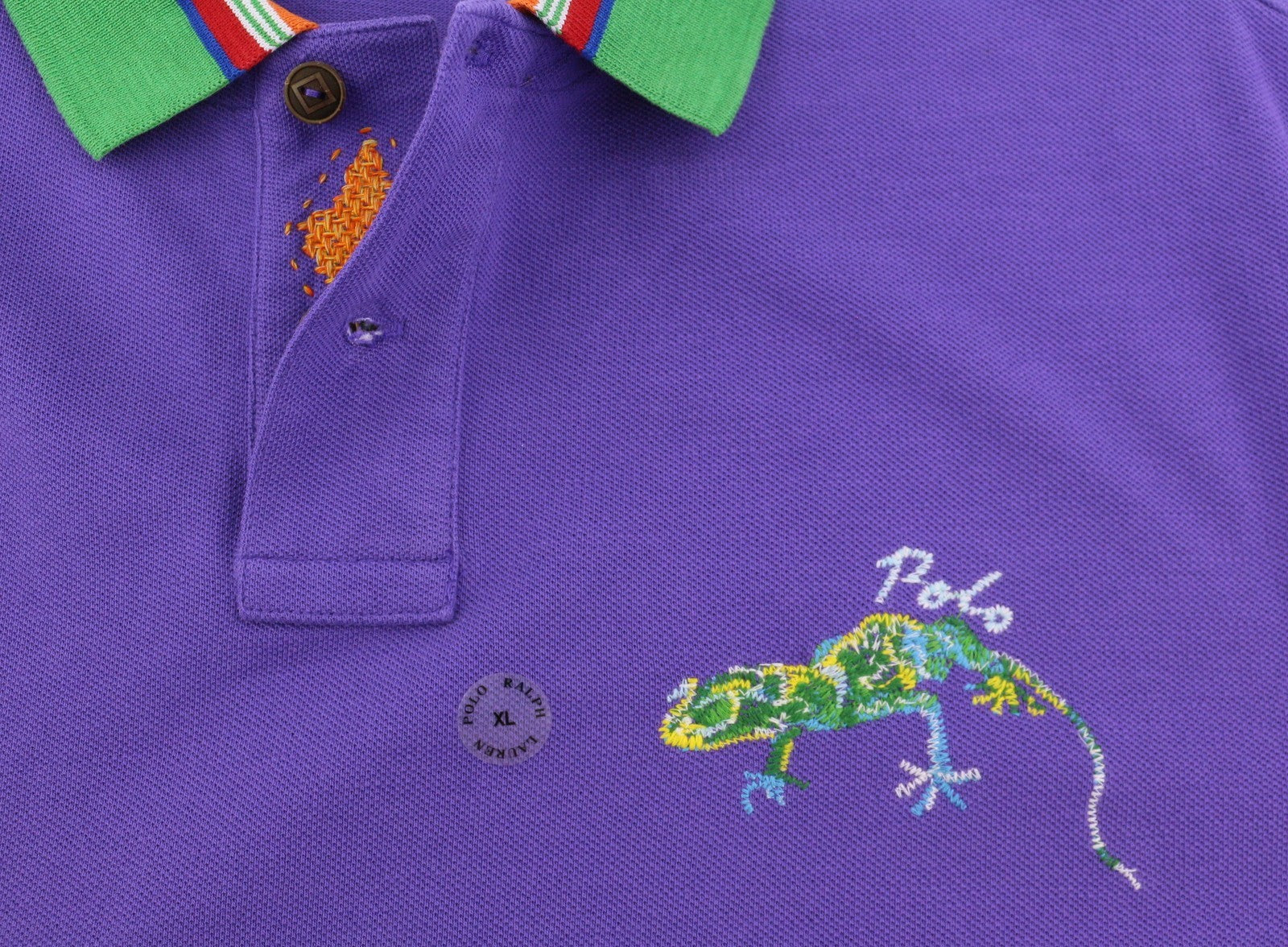 RALPH LAUREN Classic Fit Men Polos XL Purple Embroidered Logo Short Sleeve