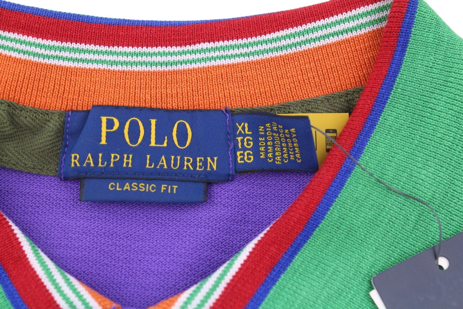 RALPH LAUREN Classic Fit Men Polos XL Purple Embroidered Logo Short Sleeve