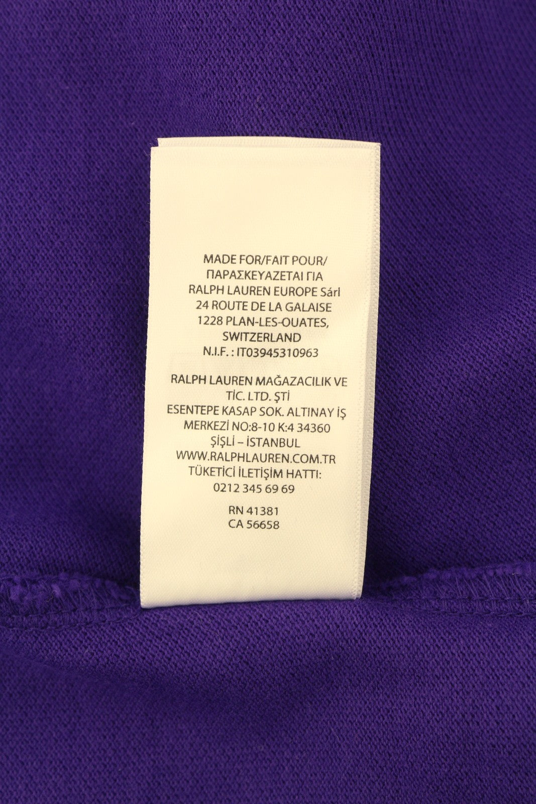RALPH LAUREN Custom Slim Fit Men Polos M Purple Cotton Logo Short Sleeve
