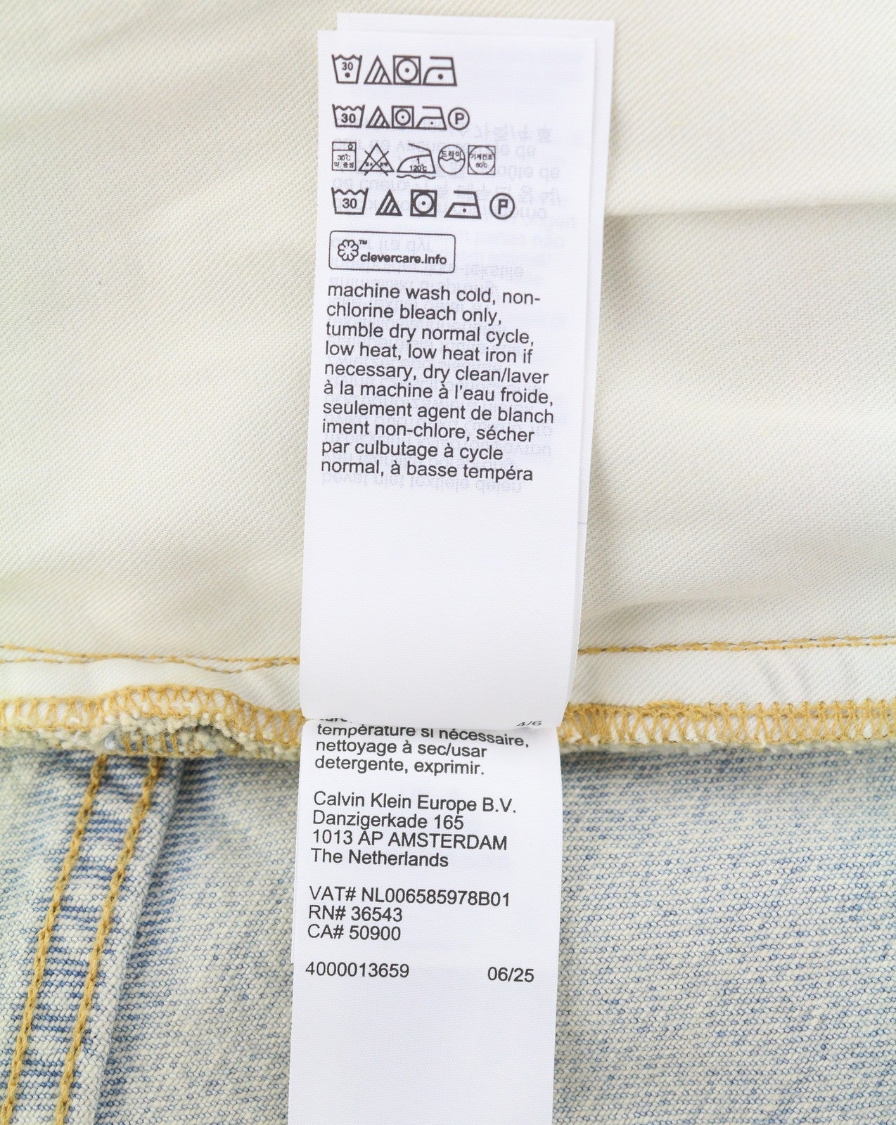 CALVIN KLEIN COLLECTION Men Jeans W34/L32 Blue Faded Relaxed Wide Leg RRP750