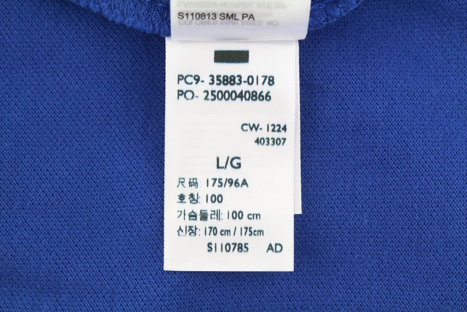 LEVI'S Standard Fit Men Polos L Blue Cotton Patch Logo Short Sleeved