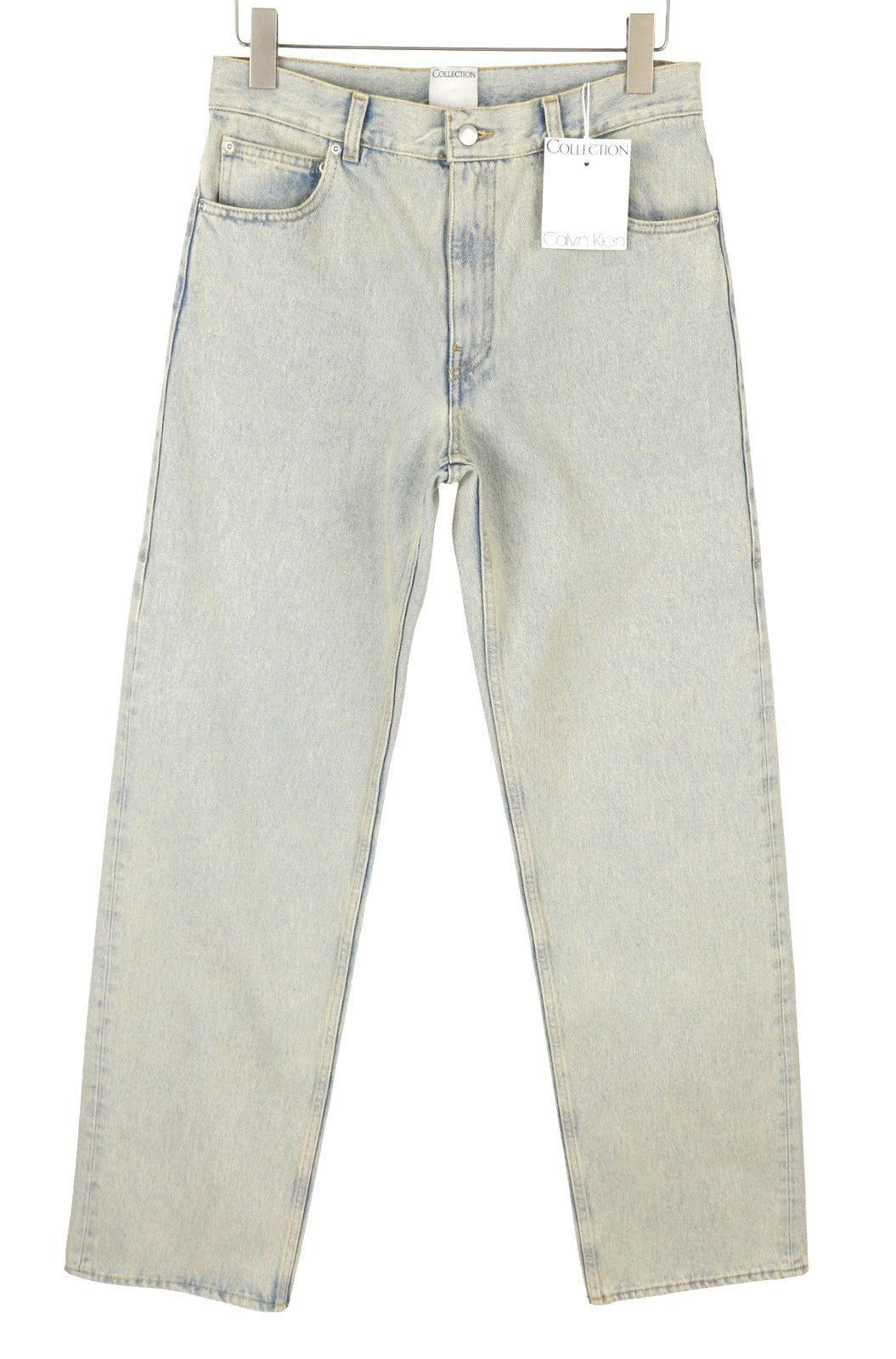 CALVIN KLEIN COLLECTION Men Jeans W34/L32 Blue Faded Aged Look Relaxed Denim