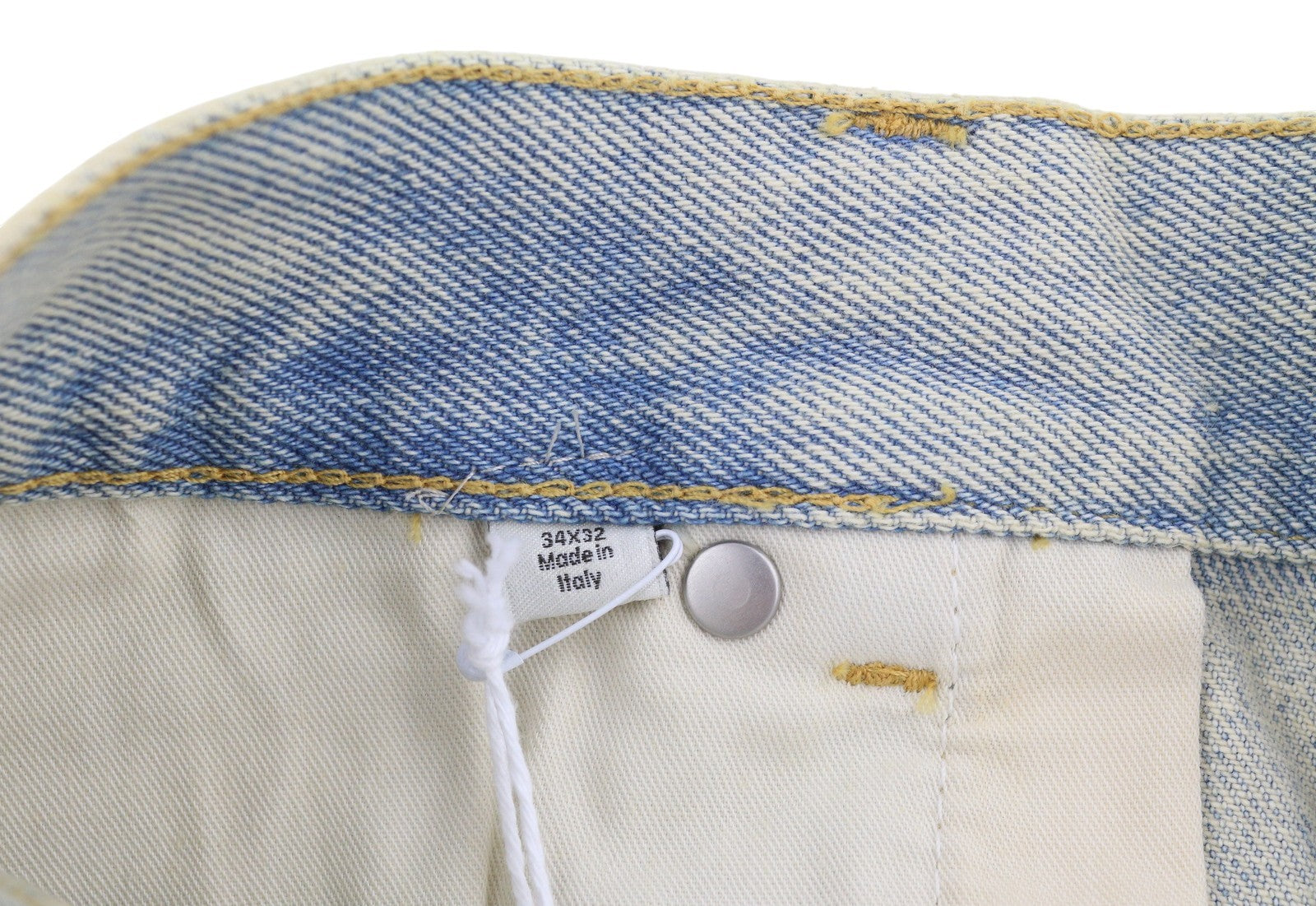 CALVIN KLEIN COLLECTION Men Jeans W34/L32 Blue Faded Aged Look Relaxed Denim