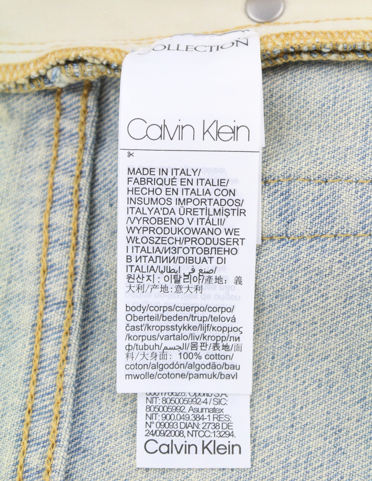 CALVIN KLEIN COLLECTION Men Jeans W34/L32 Blue Faded Aged Look Relaxed Denim