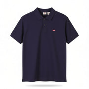 LEVI'S Standard Fit Men Polos XL Purple Cotton Patch Logo Short Sleeved