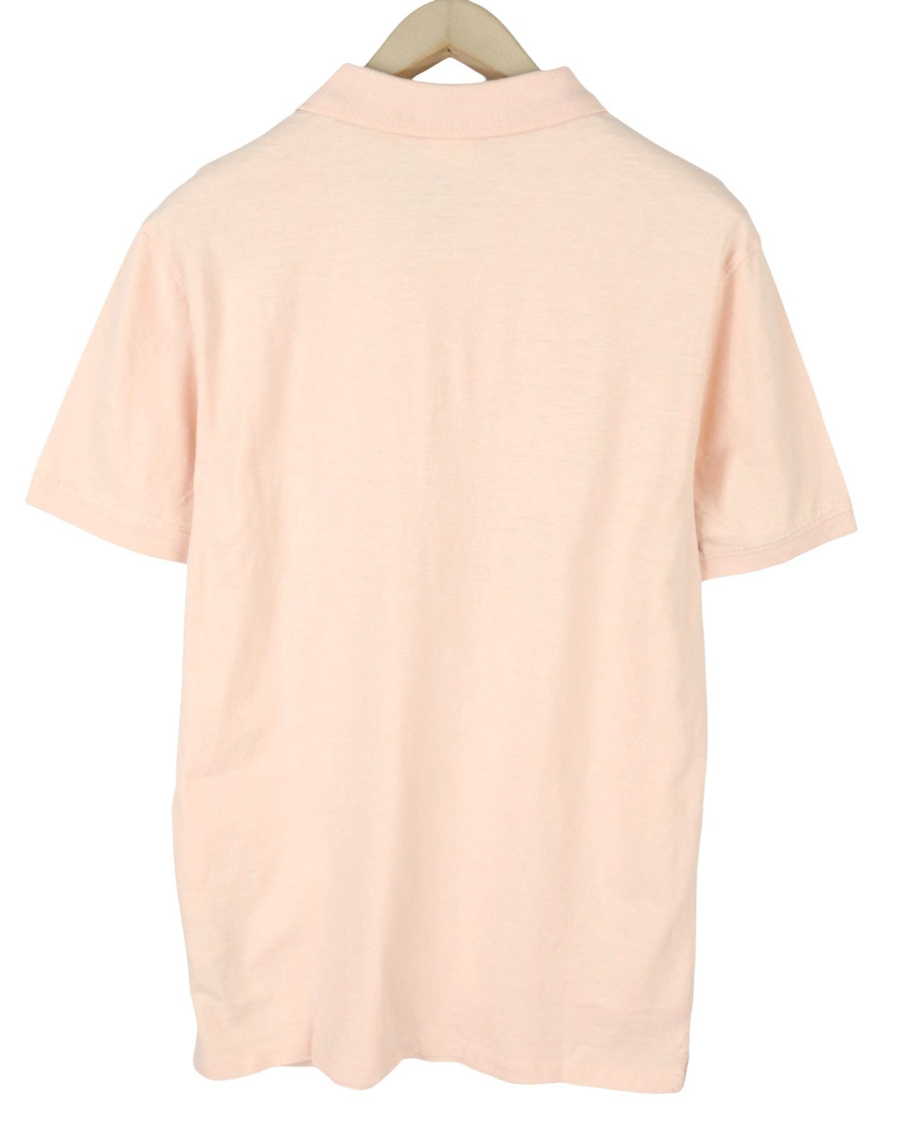 LEVI'S Slim Fit Men Polos L Light Pink Cotton Short Sleeved Casual