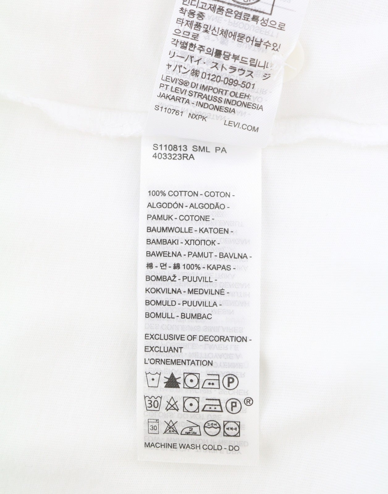 LEVI'S Standard Fit Men Polos XS White Embroidered Logo Cotton Short Sleeve