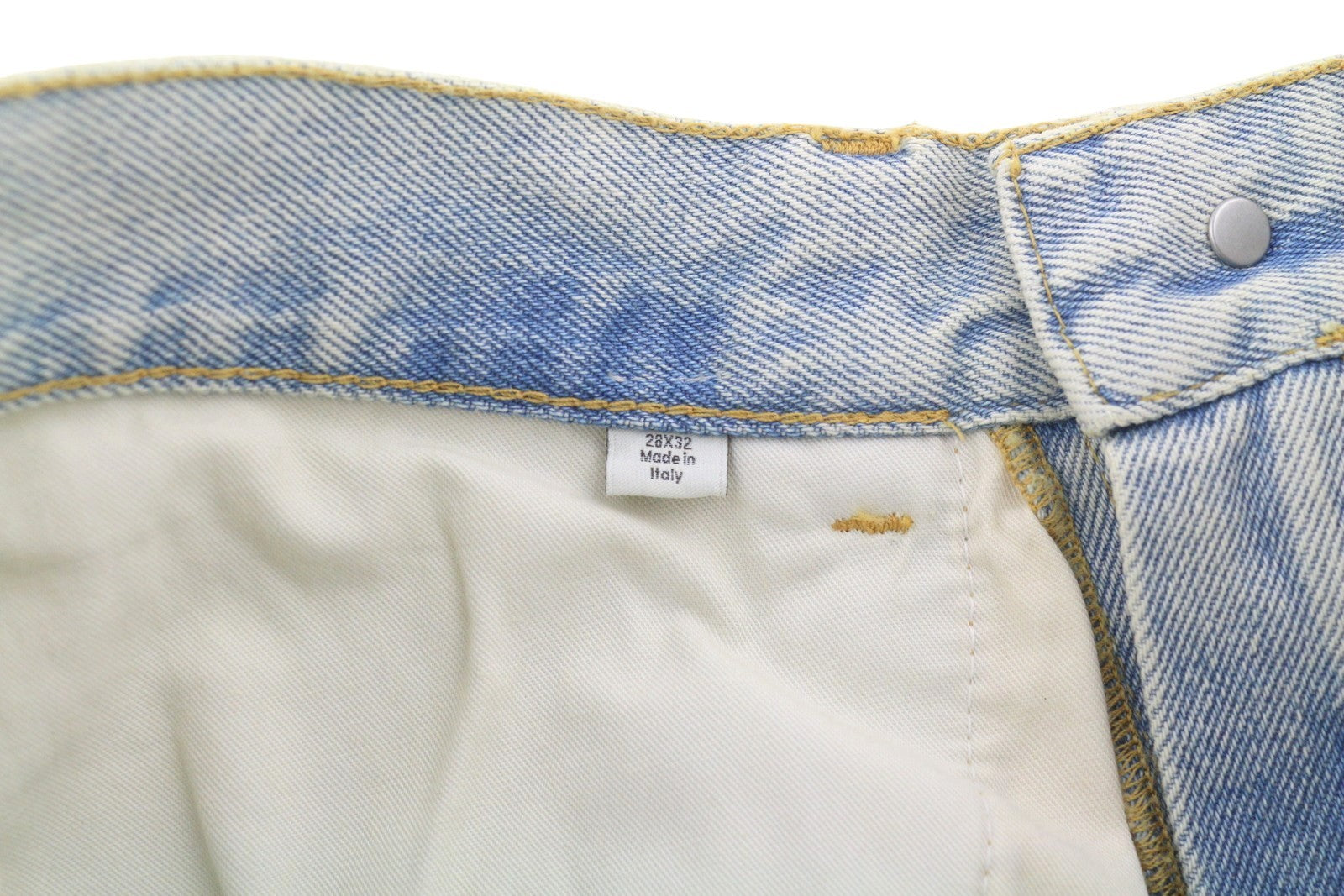CALVIN KLEIN COLLECTION Men Jeans W28/L32 Light Blue Faded Relaxed Wide RRP750