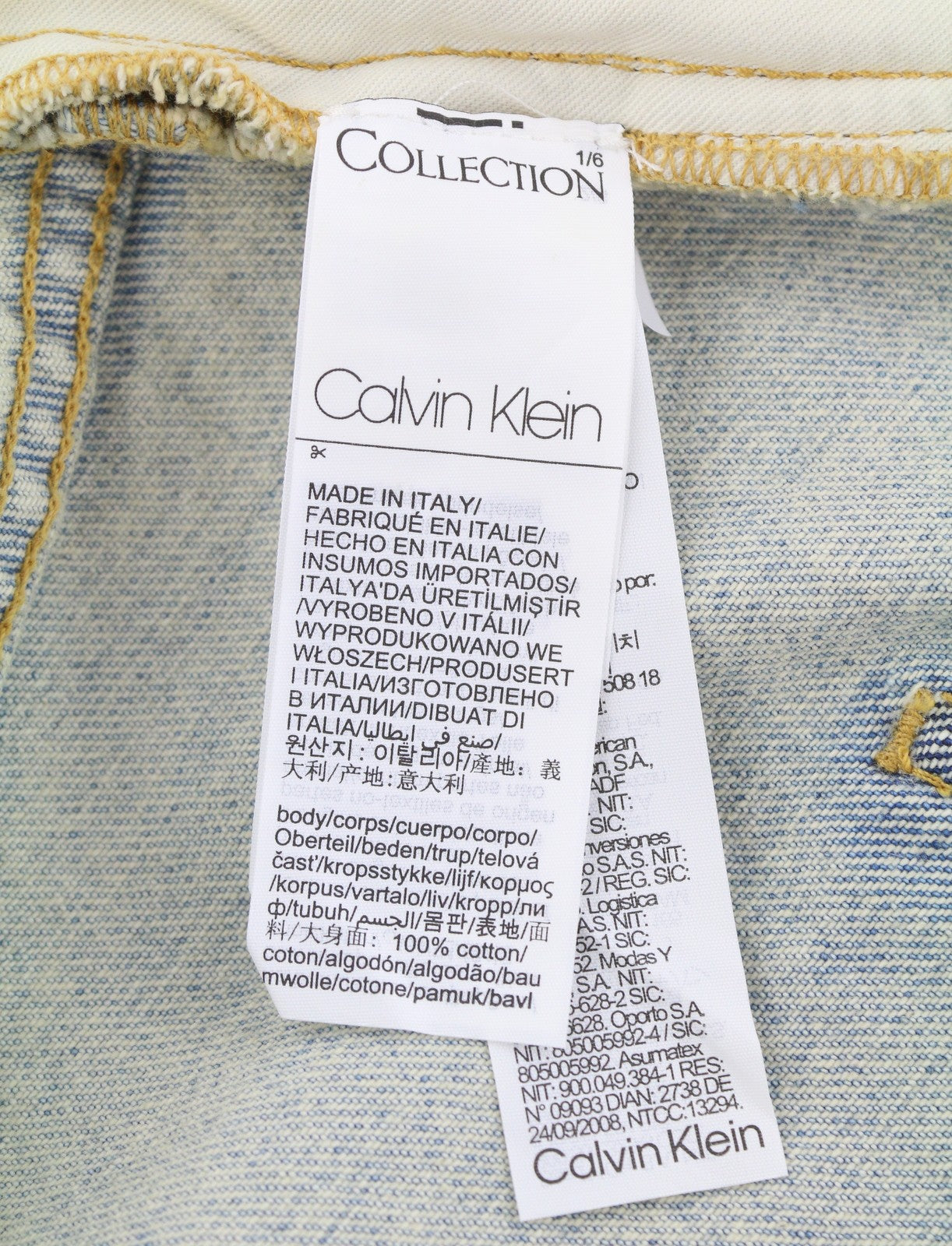CALVIN KLEIN COLLECTION Men Jeans W28/L32 Light Blue Faded Relaxed Wide RRP750