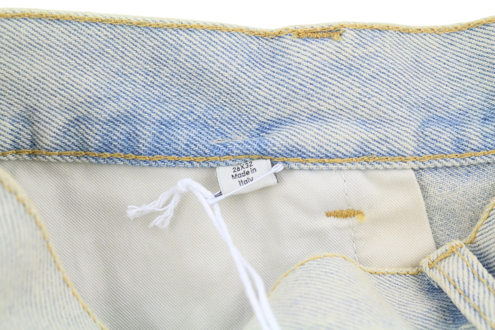 CALVIN KLEIN COLLECTION Women Jeans W26/L32 Light Blue Faded Wide Relaxed RRP491