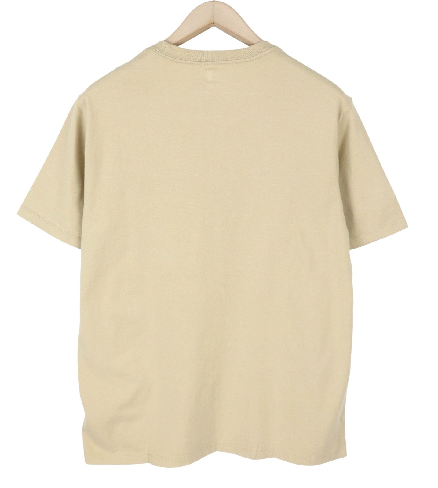 LEVI'S Standard Men T-Shirt 2XL Beige Cotton Tricot Crew Neck Short Sleeve