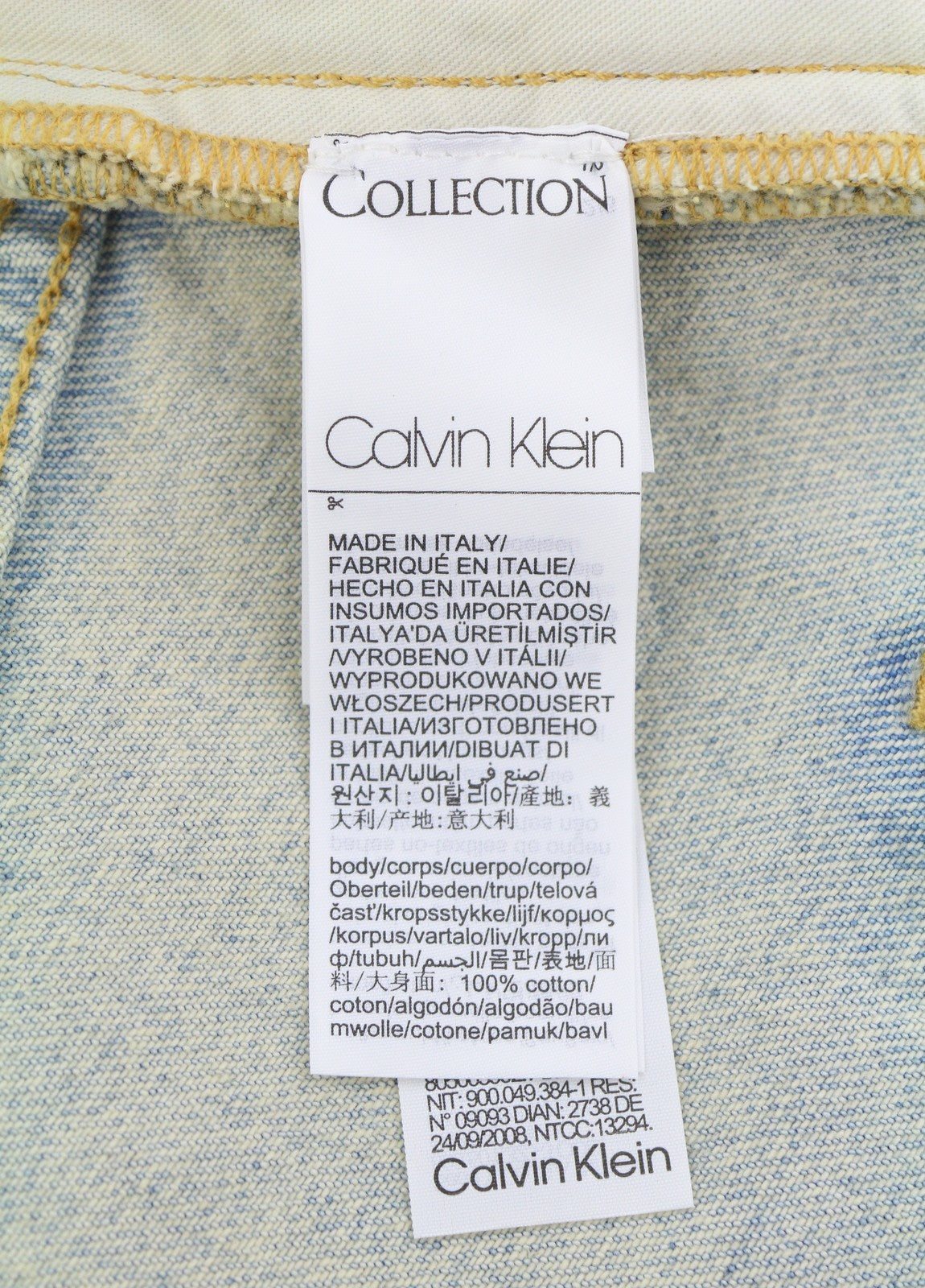 CALVIN KLEIN COLLECTION Women Jeans W25/L32 Light Blue Faded Wide Relaxed RRP491