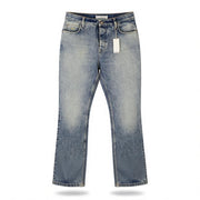 GUESS USA Gudl Men Jeans W32/L32 Blue Whiskers Faded Bootcut Button Fly RRP380