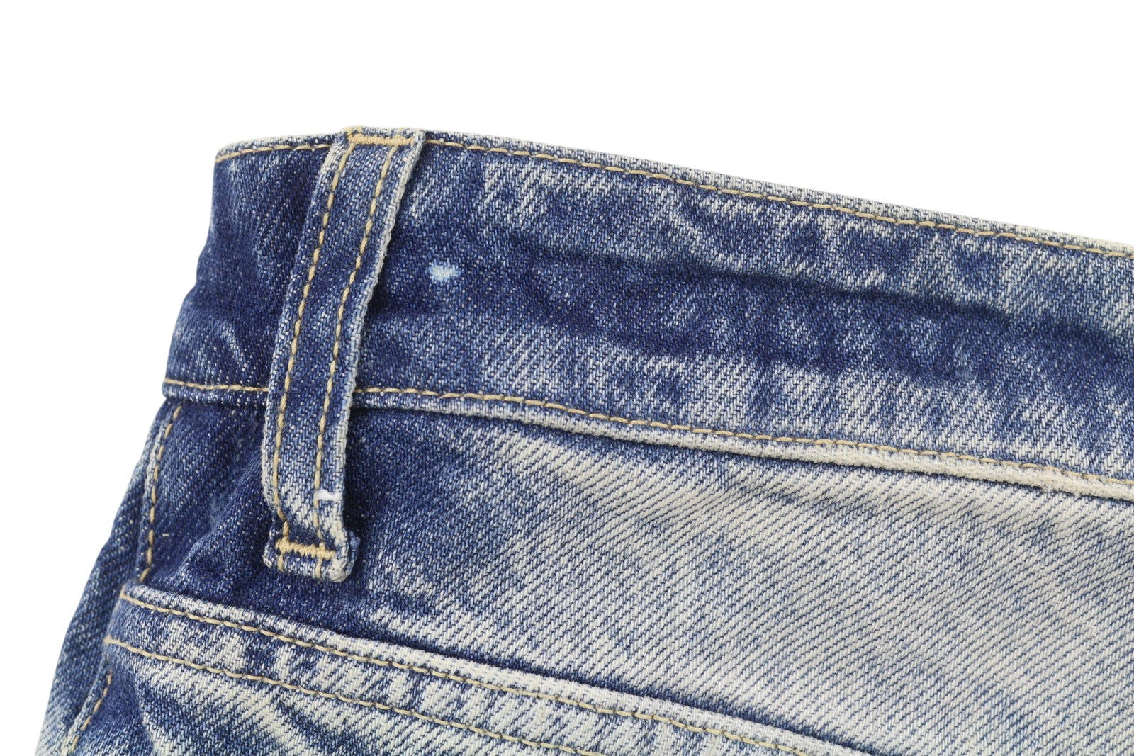 GUESS USA Gudl Men Jeans W32/L32 Blue Whiskers Faded Bootcut Button Fly RRP380