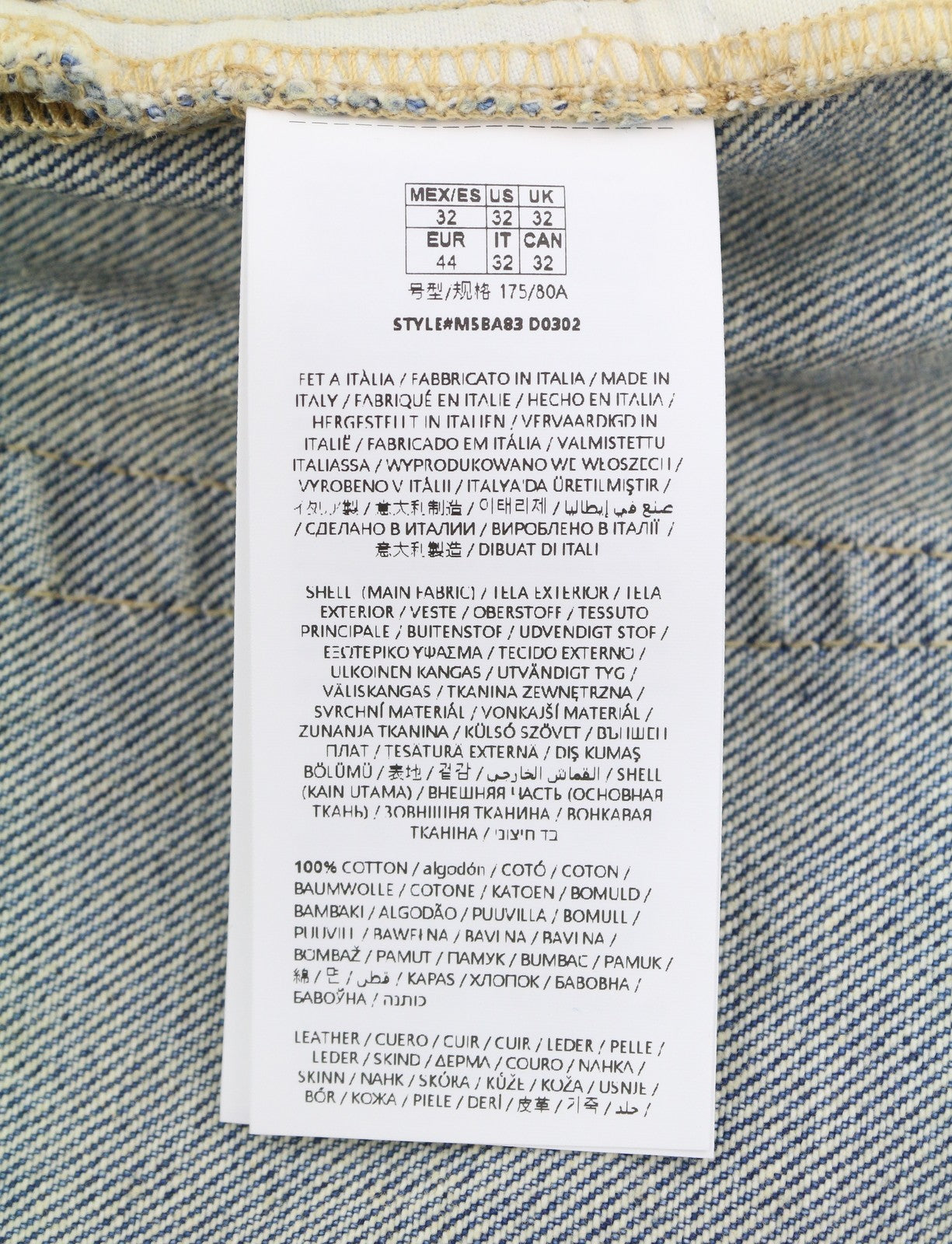 GUESS USA Men Jeans W33 Blue Whiskers Faded Relaxed Fit Button Fly Denim