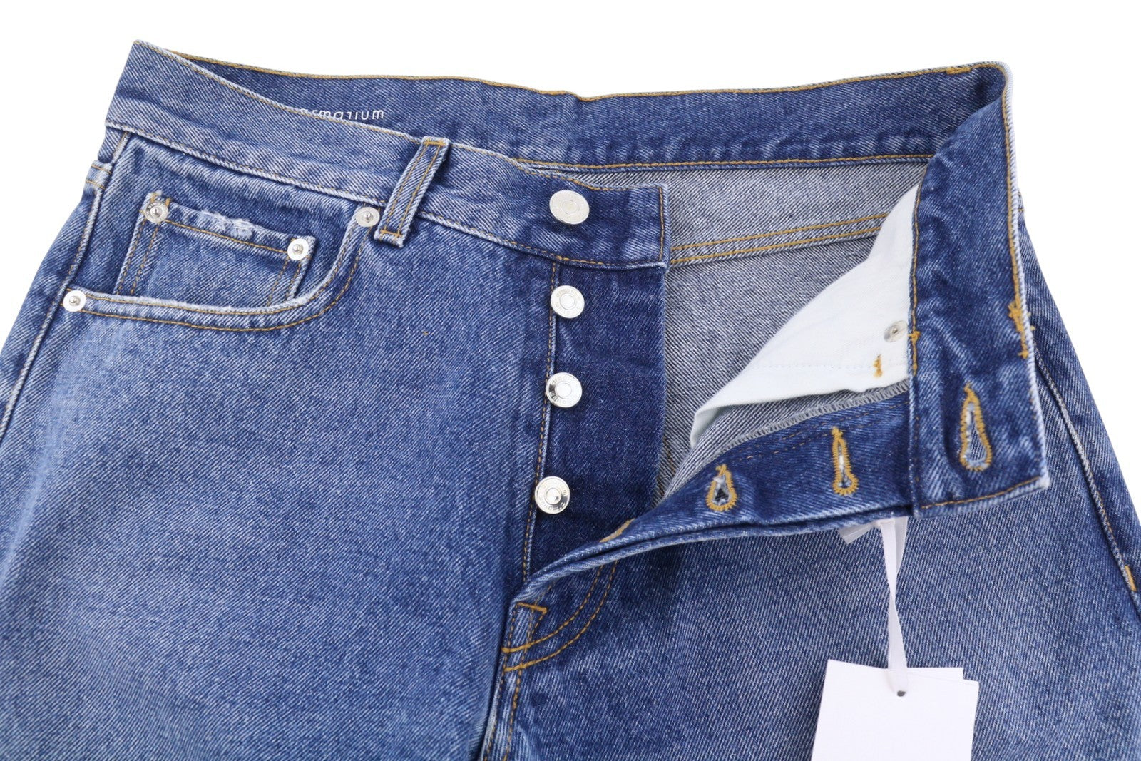 ARMARIUM Diletta Women Jeans 42 Blue Whiskers Washed Relaxed Twisted Seam RRP415