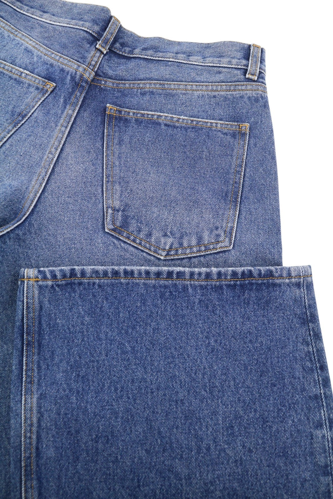 ARMARIUM Diletta Women Jeans 42 Blue Whiskers Washed Relaxed Twisted Seam RRP415