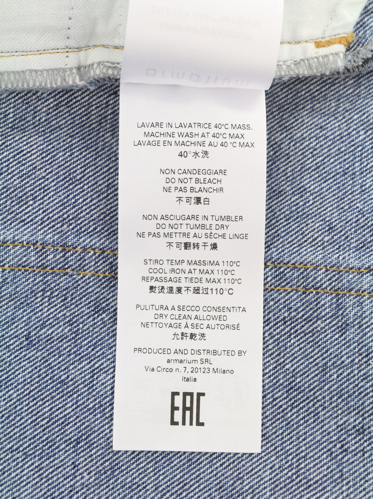 ARMARIUM Diletta Women Jeans 42 Blue Whiskers Washed Relaxed Twisted Seam RRP415