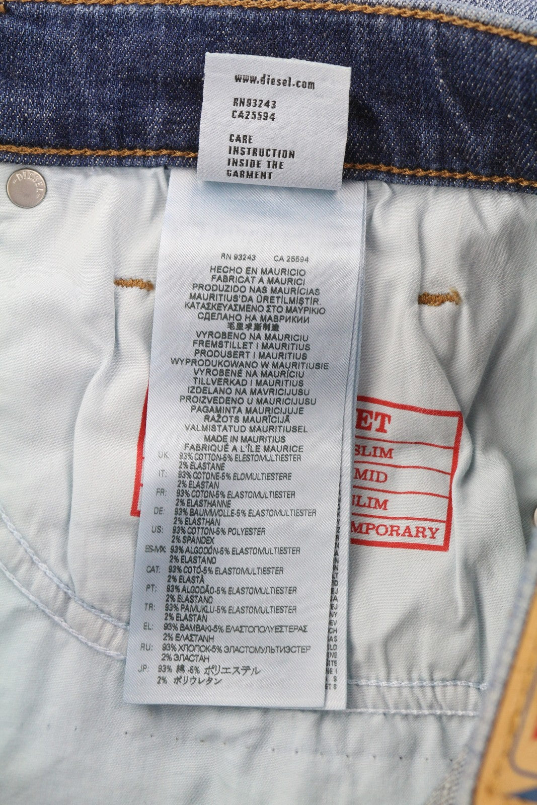 DIESEL 2019 D-Strukt 0DQAE Men's W32/L30 Slim Blue Fade Zip Fly Denim RRP175