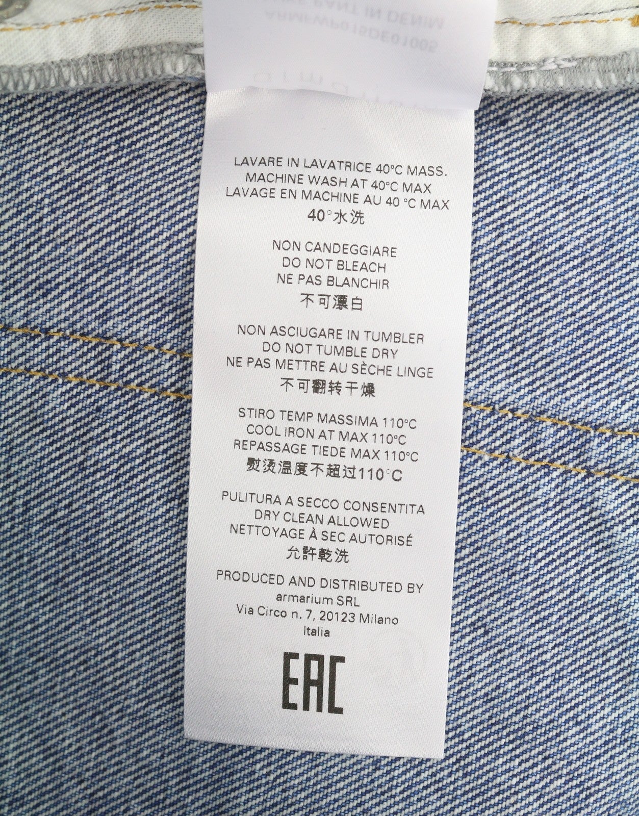 ARMARIUM Luke Women Jeans 36 Blue Faded Distress Relaxed Button Fly RRP570