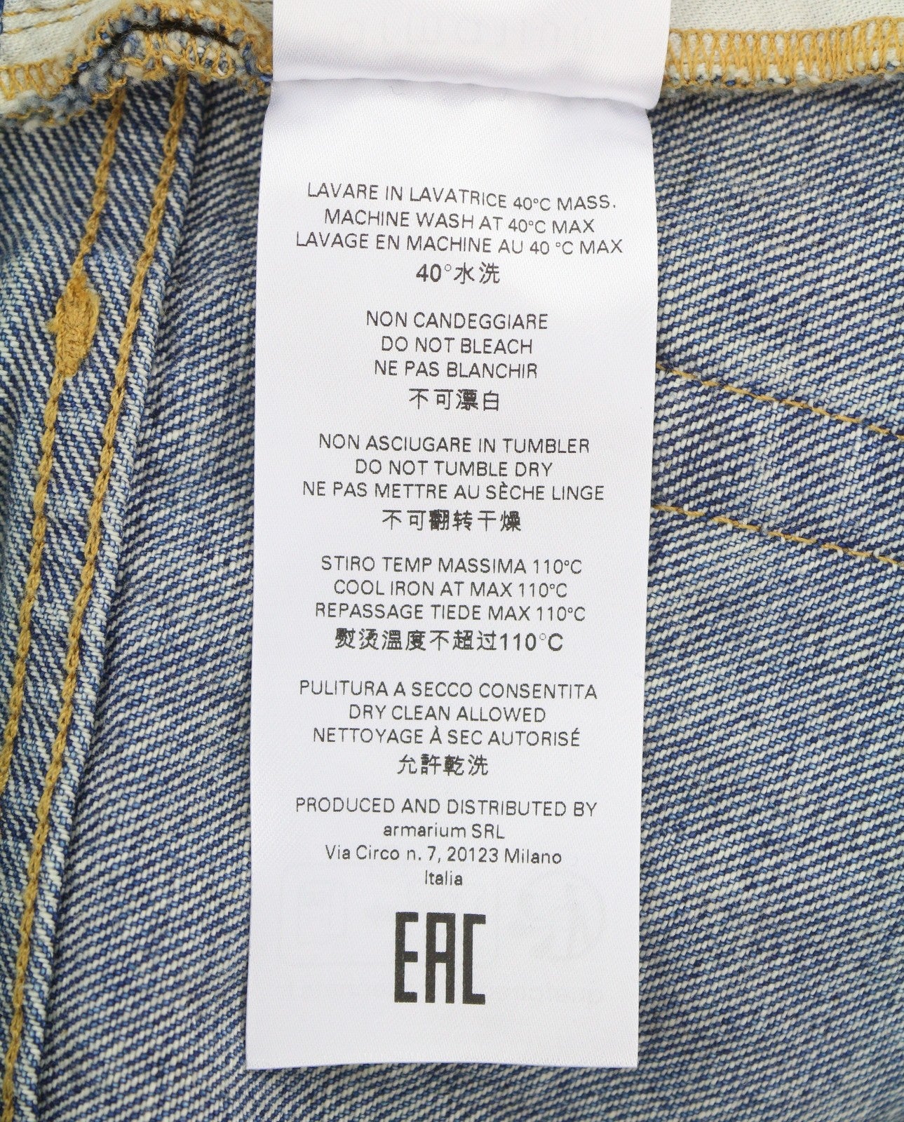 ARMARIUM Diletta Women Jeans 40 Blue Whiskers Faded Relaxed Twisted Seam RRP415